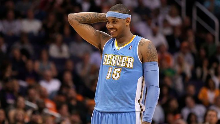 Carmelo Anthony apuntó contra Denver por darle la camiseta número 15 a Jokic. Foto: @sn_nba