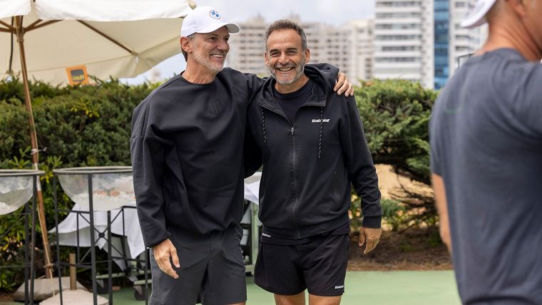 Leo Mateu, organizador del certamen y Luis Lobo, ex jugador de Copa Davis. Leo Mateu, organizador del certamen y Luis Lobo, ex jugador de Copa Davis.
