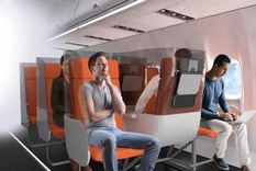 Una empresa empezó a diseñar cómo serían los asientos de los aviones tras la pandemia