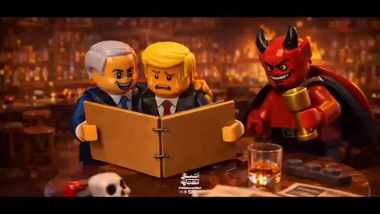 Irán lanzó un insólito video parodia la guerra contra EEUU e Israel en versión Lego