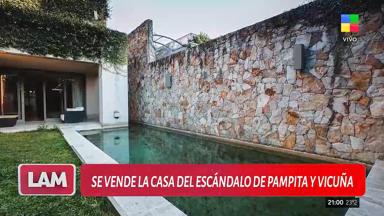 El hermoso patio de la casa que Pampita puso a la venta. El hermoso patio de la casa que Pampita puso a la venta.