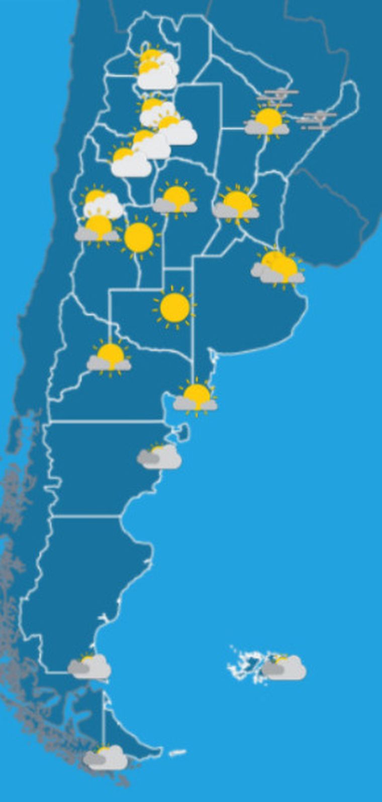 El mapa del SMN para este viernes. El mapa del SMN para este viernes.