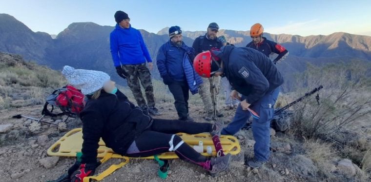 El momento del rescate. Foto: Ministerio de Seguridad