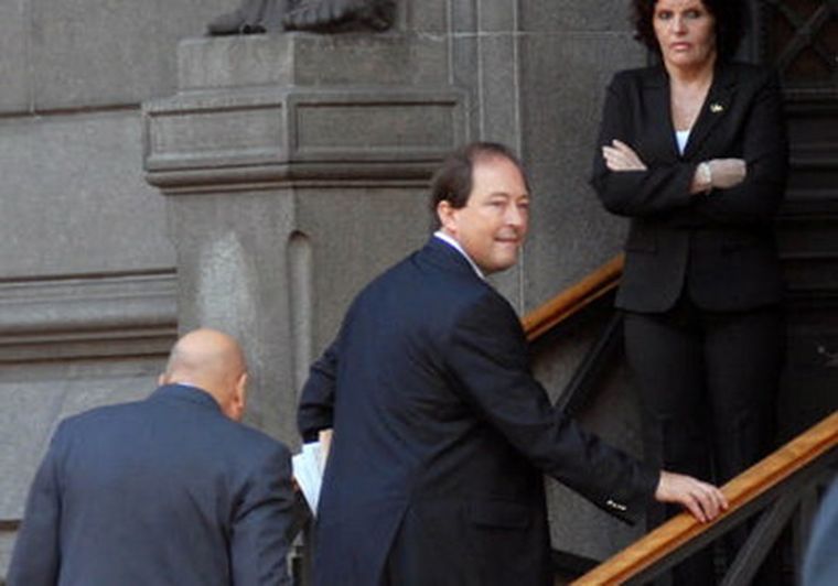 Sanz, al ingresar al recinto.