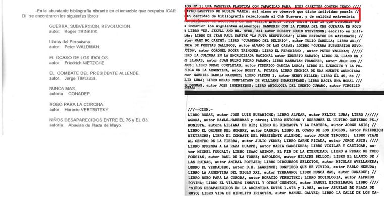 Un detalle sobre cómo los libros hallados en el domicilio llamaba la atención de los policías y lo ponían como un dato relevante. Un detalle sobre cómo los libros hallados en el domicilio llamaba la atención de los policías y lo ponían como un dato relevante.