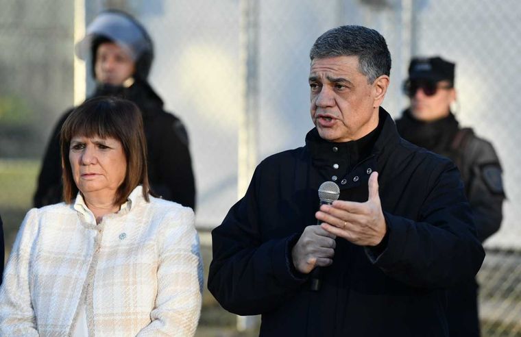Macri y Bullrich, durante la presentación. Foto: NA