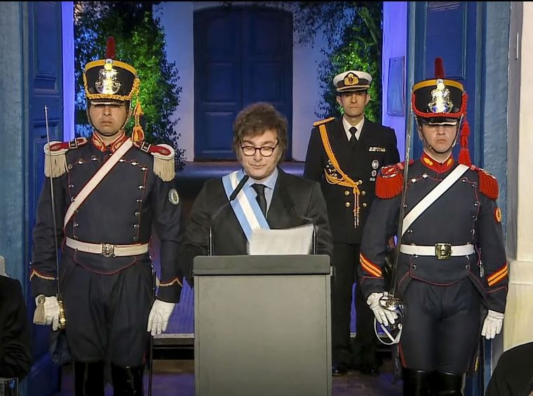 Javier Milei durante su discurso en Tucumán Foto: Noticias Argentinas