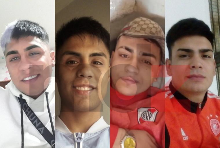 Los hermanos Facundo y Ángel Huaihuas, Marcos Riquelme y Jean Aveiro Cuadra, los cuatro detenidos de la banda los Boom. Los hermanos Facundo y Ángel Huaihuas, Marcos Riquelme y Jean Aveiro Cuadra, los cuatro detenidos de la banda los Boom.