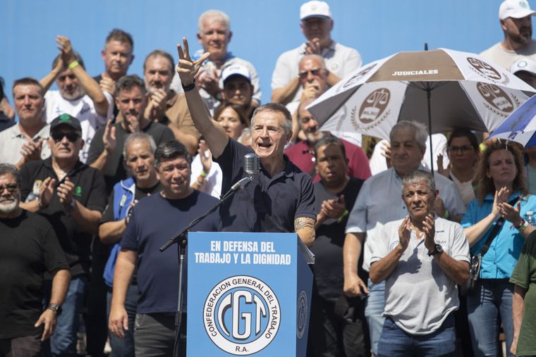 La CGT, en la movilización de diciembre. La CGT, en la movilización de diciembre.