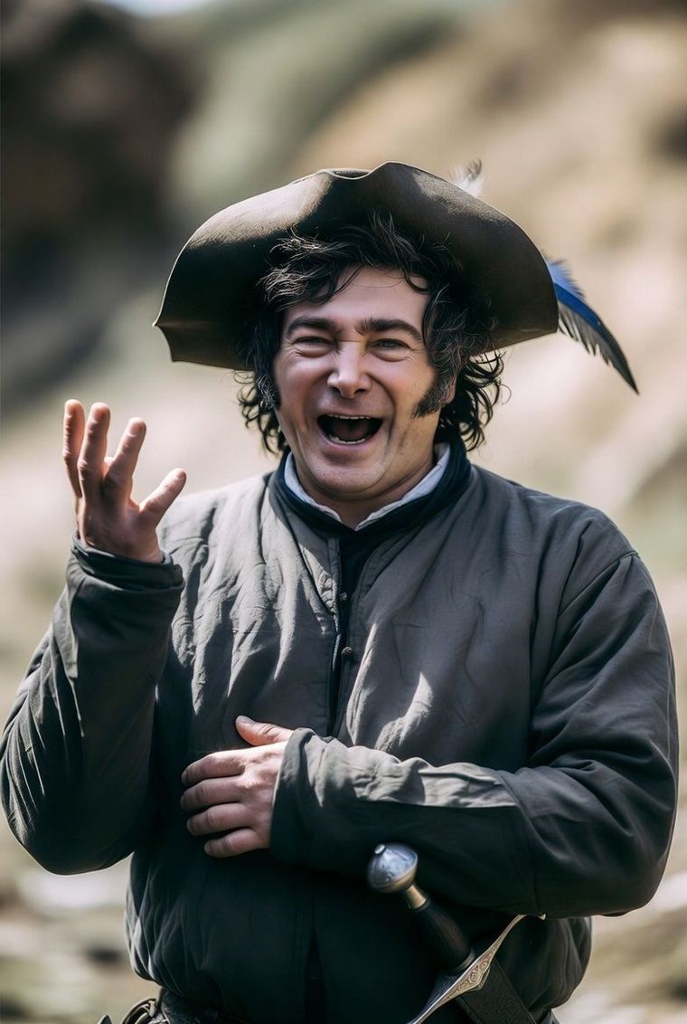 Javier Milei, el inventor de ORO. Imagen creada por I.A.