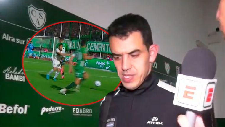 Rey Hilfer explicó por qué anuló el gol de Joaquín Gho al cierre del primer tiempo. Foto: Captura ESPN