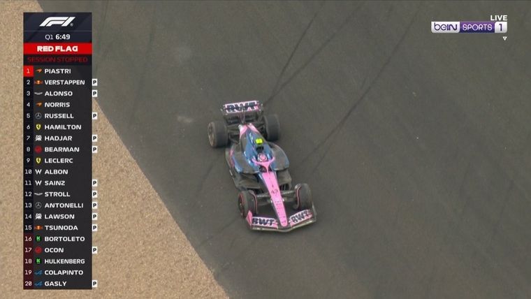 Los memes del choque de Franco Colapinto en Silverstone. Foto: Captura TV