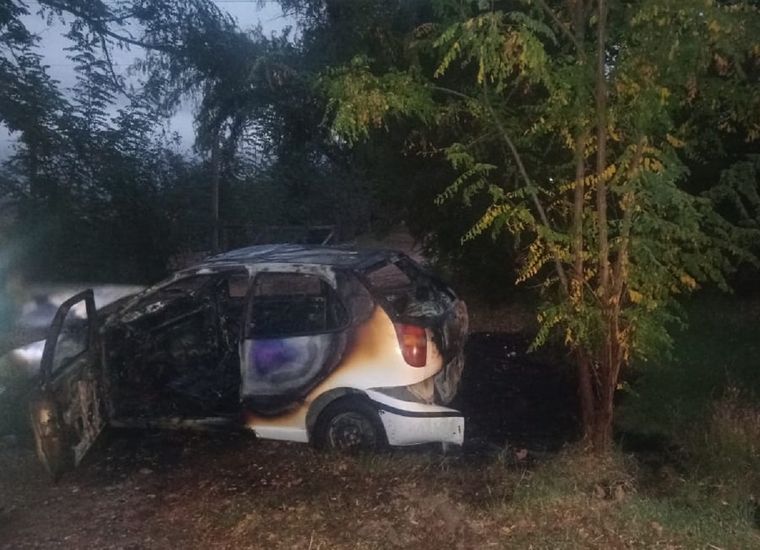 Un auto cayó a un zanjón y se prendió fuego Foto: Ministerio de Seguridad