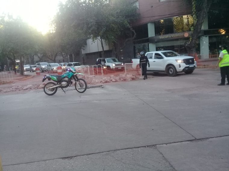 La intervención en calle Rondeau Foto: Ciudad de Mendoza