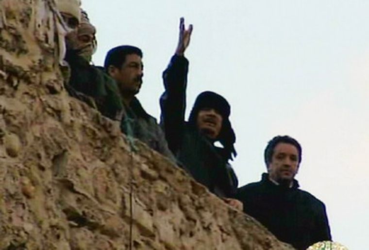 El líder libio apareció por televisión.