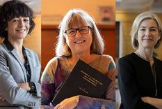 Emmanuelle Marie Charpentier, Donna Strickland y Jennifer Anne Doudna, las tres mujeres, ganadora del premio Nobel, a las que Francisco nombró en la Academia de Ciencias.