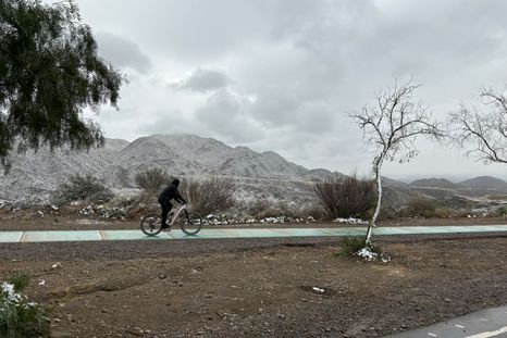 La nieve en El Challao.