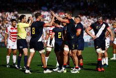 Los Pumas celebran el pase a cuartos Foto: Noticias Argentinas Los Pumas celebran el pase a cuartos Foto: Noticias Argentinas