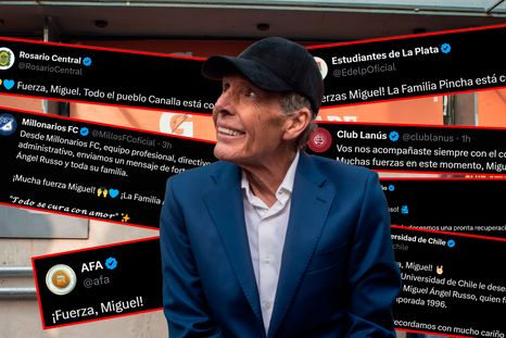 Muchos de los clubes que dirigio Russo le dedicaron un mensaje de apoyo en este difícil momento. Muchos de los clubes que dirigio Russo le dedicaron un mensaje de apoyo en este difícil momento.