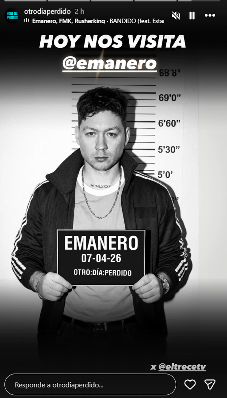 Emanero, el artista invitado por Mario Pergolini. Emanero, el artista invitado por Mario Pergolini.