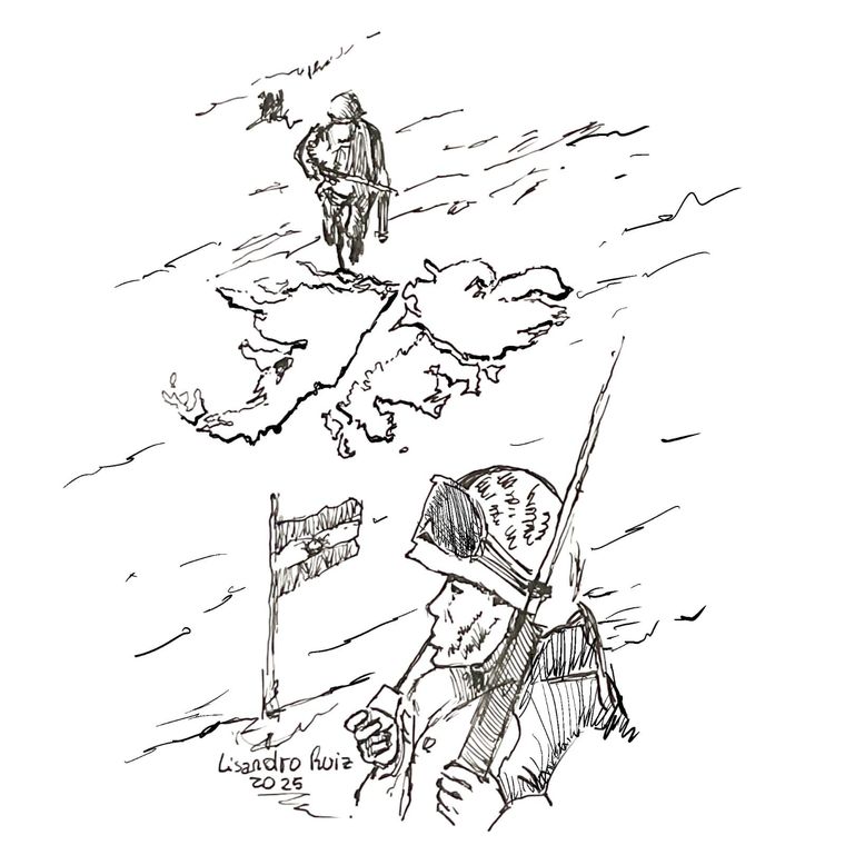 ¿Qué experiencia de país recuperará a las Malvinas? Foto: Ilustración de Lisandro Ruiz