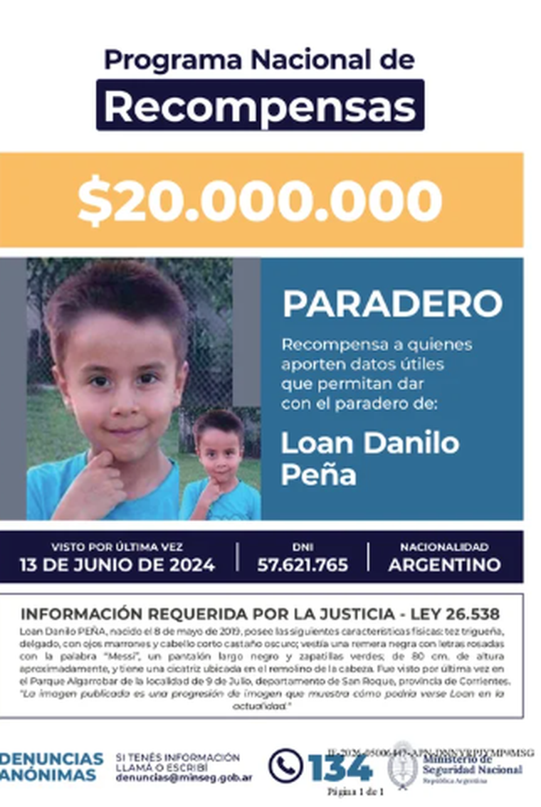 La recompensa por datos sobre el paradero de Loan Danilo Peña aumentó a 20 millones. La recompensa por datos sobre el paradero de Loan Danilo Peña aumentó a 20 millones.