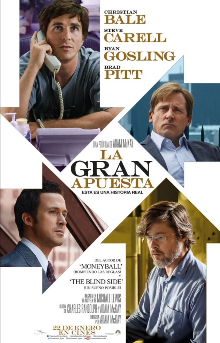 La gran apuesta es, actualmente, la novena película más vista en Netflix. La gran apuesta es, actualmente, la novena película más vista en Netflix.