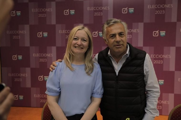 Hebe Casado y Alfredo Cornejo. Foto: Gobierno de Mendoza