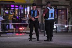 La Policía de la Ciudad de Buenos Aires custodia el lugar de los hechos. Foto: Télam