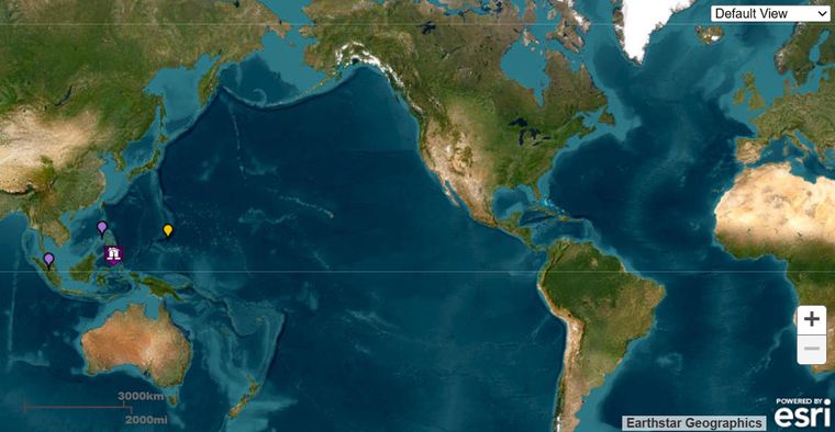 El terremoto se registró a las 7:37 hora local del lunes (20:37 del domingo en Argentina).