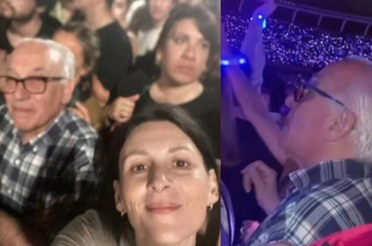 El abuelo que quedó en medio de un agitado momento en un show de Coldplay en River