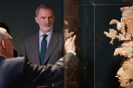 Felipe VI recorrió la exposición "La Mujer en el México indígena" en el Museo Arqueológico Nacional de Madrid. Felipe VI recorrió la exposición "La Mujer en el México indígena" en el Museo Arqueológico Nacional de Madrid.