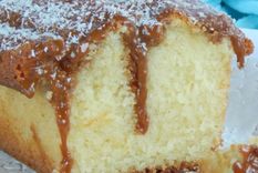 exquisito budin de coco con dulce de leche xxl ¡te encantara!