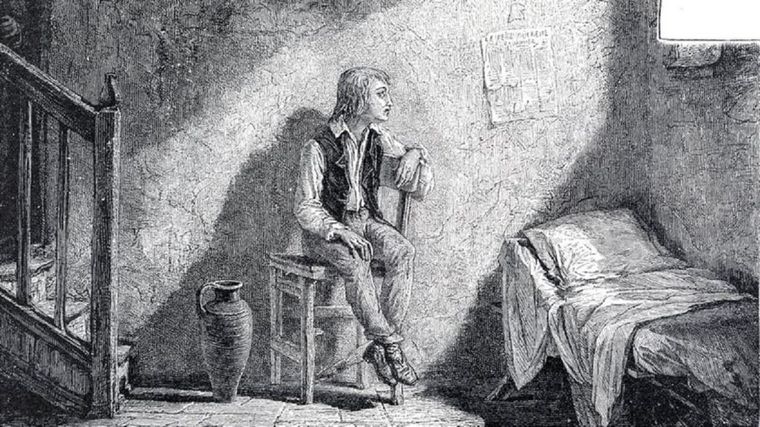 Un grabado de Luis Carlos, hijo de Luis XVI de Francia y María Antonieta en la Torre del Temple. Foto: GETTY IMAGES