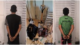 Dos de los detenidos por el robo de herramientas en Maipú. Dos de los detenidos por el robo de herramientas en Maipú.