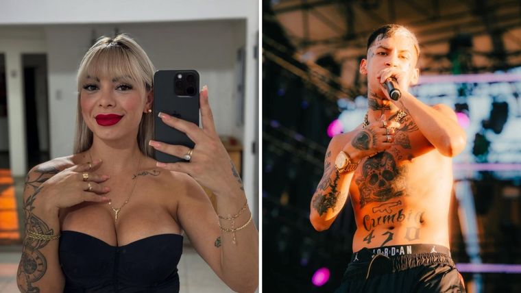 Cómo se ve la novia de L-Gante. Foto: Instagram: @_clericuzio_ / @lgante_keloke