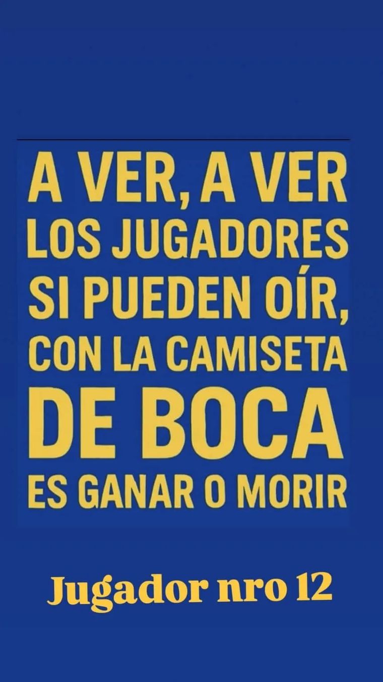 La historia que publicó la barra oficial de Boca contra el plantel. La historia que publicó la barra oficial de Boca contra el plantel.