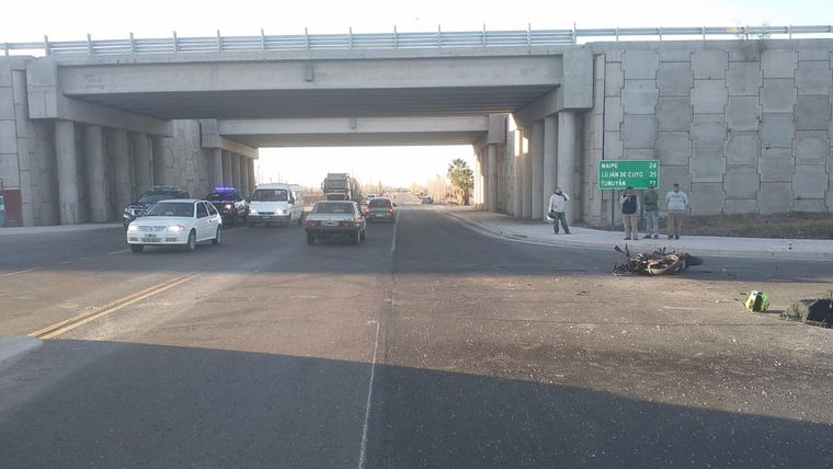 El resultado del accidente vial que significó la muerte de un motociclista.