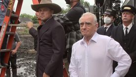 Leonardo DiCaprio y Martin Scorsese durante el rodaje de Killers of the Flower Moon (2023)