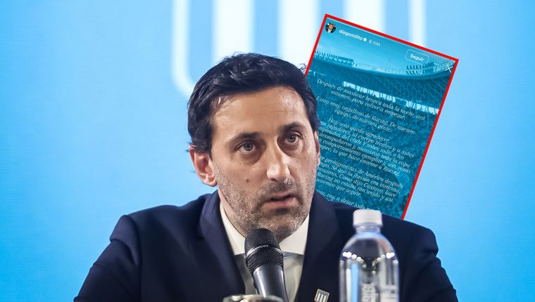 Diego Milito se expresó en redes tras la eliminación de Racing.
