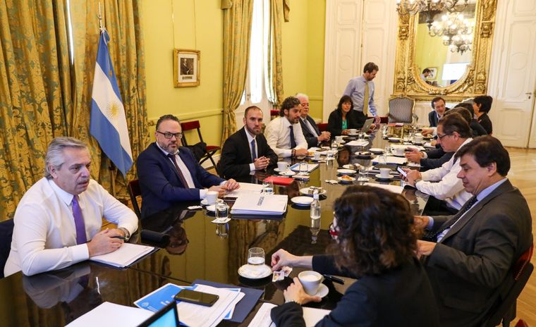 Alberto Fernández en reunión de Gabinete. Foto: Casa Rosada