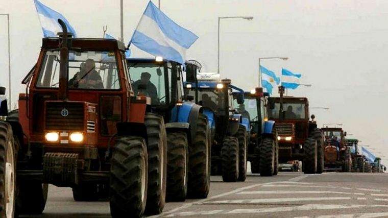 El tractorazo será el jueves desde las 9 de la mañana en las rutas 8 y 41 de San Antonio de Areco. Foto: Télam