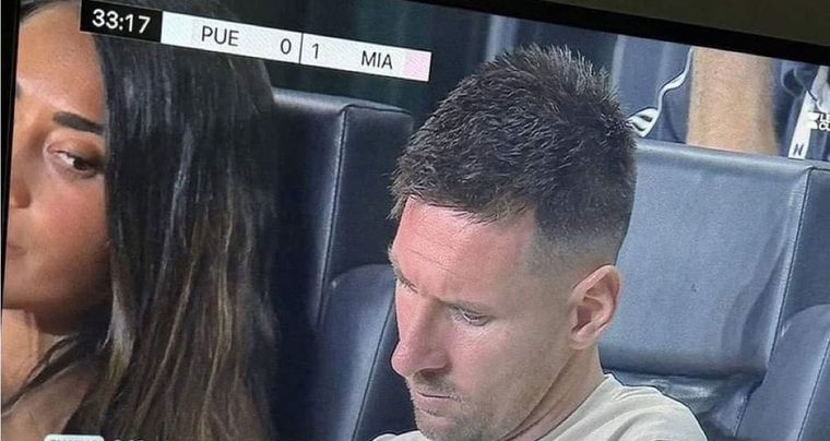 Lionel Messi y la captura de la que se habla. Foto: X: @OutMessi_