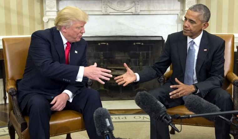 Donald Trump y Barack Obama, ahora enfrentados. Foto EFE Donald Trump y Barack Obama, ahora enfrentados. Foto EFE