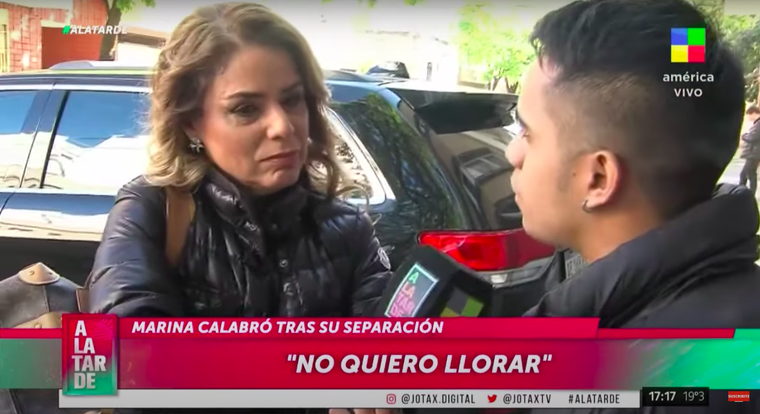 Marina Calabró habló sobre su separación.