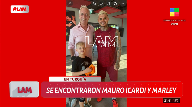 Marley y Mauro Icardi. Créditos: Captura / LAM (América TV) Marley y Mauro Icardi. Créditos: Captura / LAM (América TV)