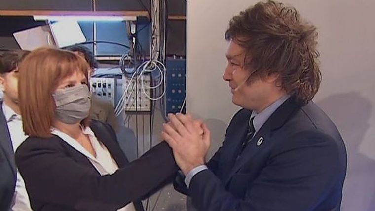 Javier Milei mantiene una muy buena relación con la presidenta del PRO, Patricia Bullrich.