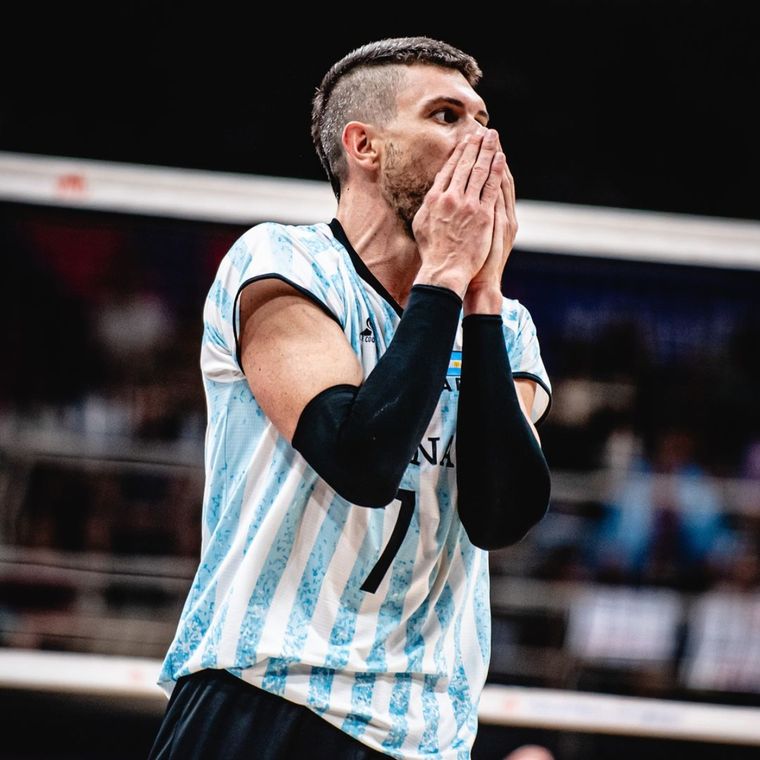 La caída 3-0 ante Alemania podría ser el último partido de Facundo Conte. Foto: @facuconte7