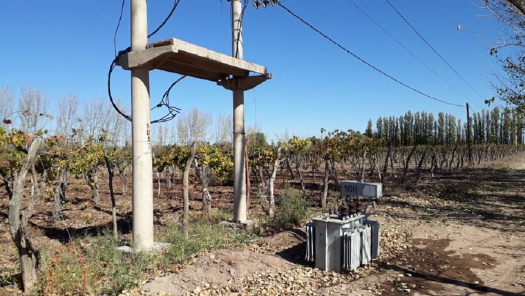 En Lavalle los cables de luz y los transformadores no son ajenos a la ola de robos que afecta a la provincia Foto: Gentileza