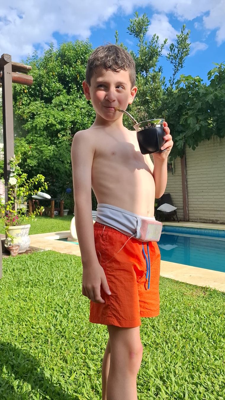 Bruno, de 8 años, un niño con diabetes tipo 1.